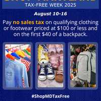 Maryland’s Tax‑Free Week Returns — One Week To Shop Without Sales Tax