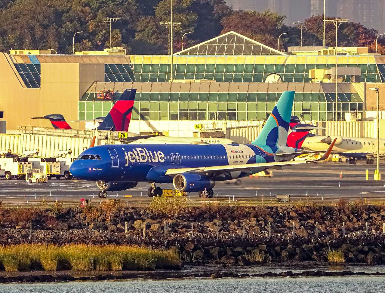 Planes on the tarmac at LaGuardia Airport. Planes on the tarmac at LaGuardia Airport.