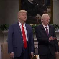 <p>Alec Baldwin (right) portrays Robert F. Kennedy Jr. in an episode of Saturday Night Live on NBC Saturday, Nov. 16. Also pictured:&nbsp;James Austin Johnson (left) and Dana Carvey (center).</p>