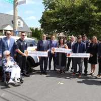 <p>The dedication ceremony for Detective Lieutenant Christopher Cizmarik Way in Syosset on Thursday, Aug. 29.</p>