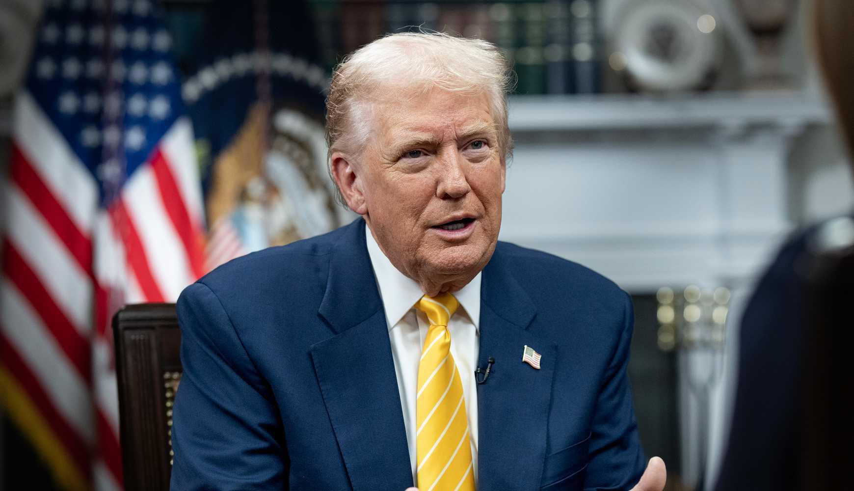 
President Donald Trump during an interview with GB News on November 14, 2025.
