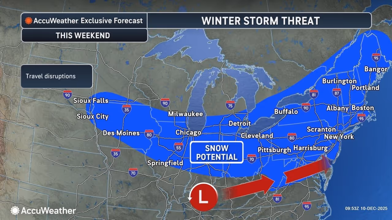 A look at the projected track of the weekend storm Saturday, Dec. 13, into Sunday, Dec. 14. A look at the projected track of the weekend storm Saturday, Dec. 13, into Sunday, Dec. 14.
