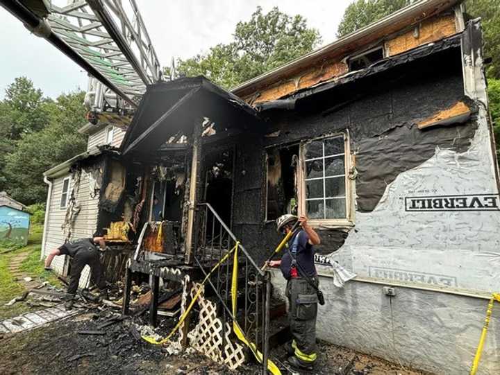 The aftermath of the fire in Carroll County