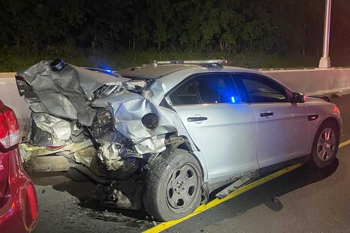 State Police Cruiser Struck In Westport, Man Charged With Failure To Move Over