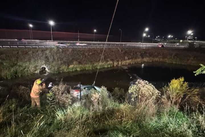 Driver Rescued From Pond In Fairfax County By Virginia State Police Troopers