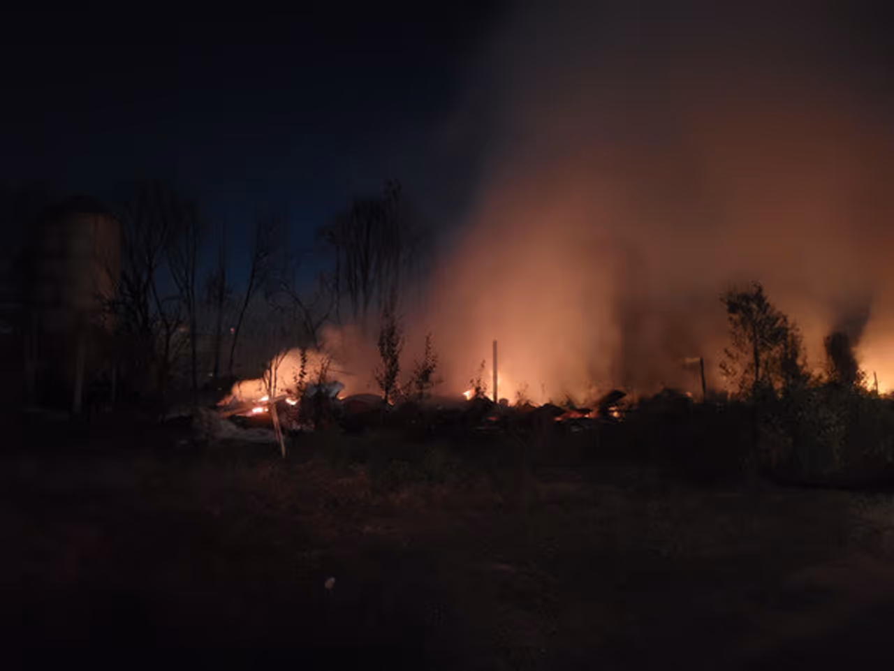 The chicken coop fire in Maryland. The chicken coop fire in Maryland.
