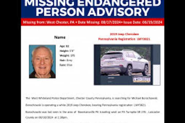 Missing Endangered Person Reported In Chester County