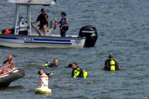 Divers Searching For Missing Swimmer At Lake In Hudson Valley