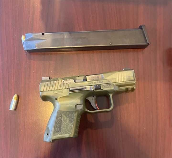 Firearm and extended magazine recovered at Arlington Community High School on December 2.