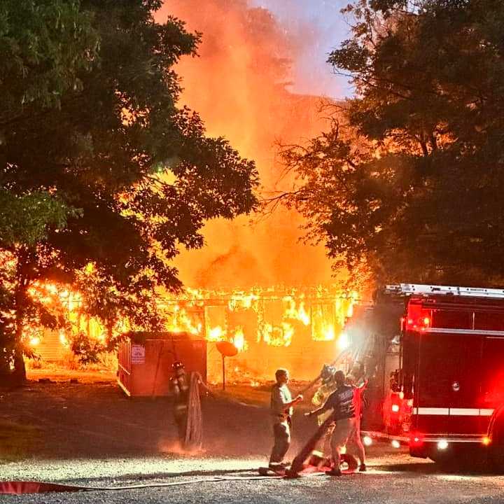 The scene of the Conowingo fire.