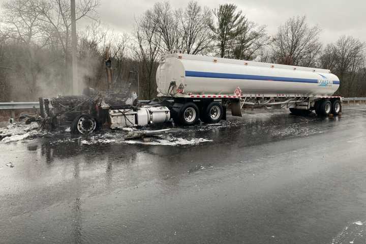 Fuel Truck Fire Shuts Down I-91, Hazmat Crews Called to Scene