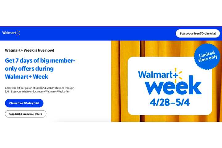 Try Walmart+ Free For 30 Days During Walmart+ Week