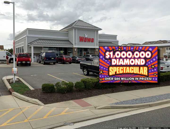 A Wawa convenience store in North Wildwood, NJ, sold a $1,000,000 Diamond Spectacular scratch ticket.