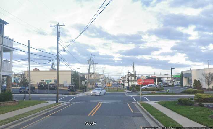 The intersection of Hudson and West Hand avenues in Wildwood, NJ.